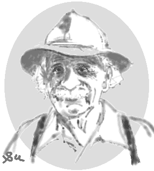 Einstein, Drawing by Prof. Emer. Soshichi Uchii